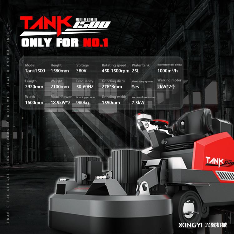 TANK-1500 ride on grinding machine is on sale